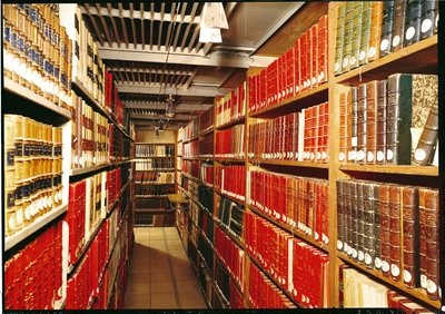 Innenansicht des Druckmateriallagers von Henri Labrouste